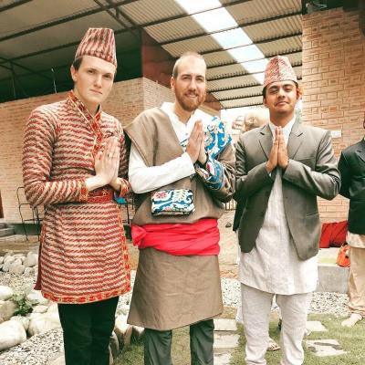 Men wearing Nepali Traditional Outfit